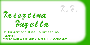 krisztina huzella business card
